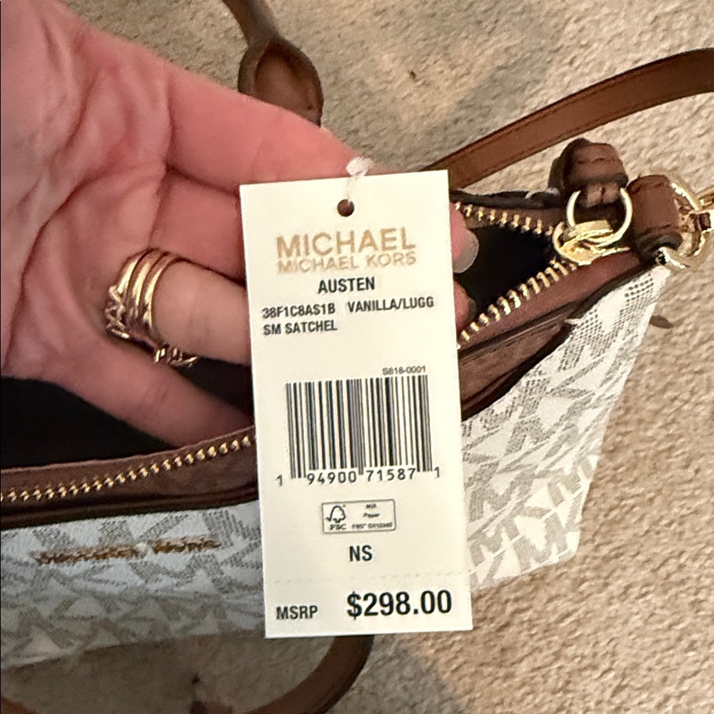 Michael Kors Tan and Cream Satchel - Picture 3 of 7